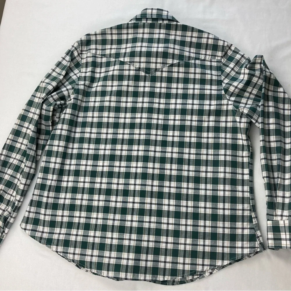 Vintage Rockies Forest Green Plaid Pearl Snap Western Shirt XL - Picture 14 of 14